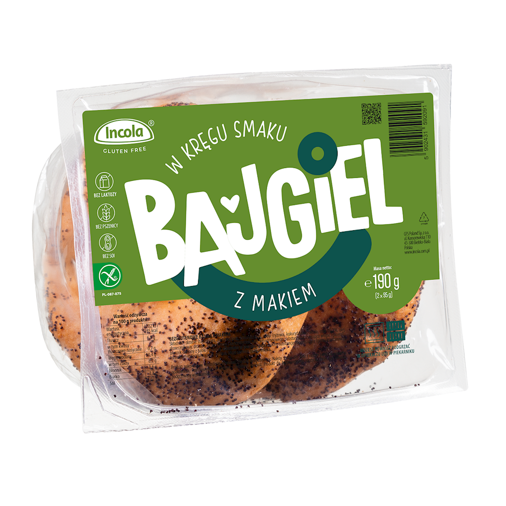 Bajgle z Makiem Bezglutenowe (2 Szt.) (2 szt x 190 g)