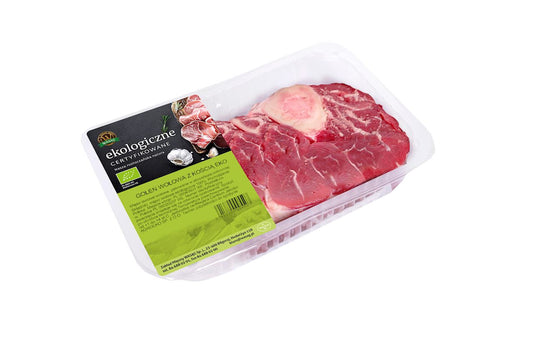 Goleń Wołowa z Kością Surowa BIO (Około 0,40 kg)