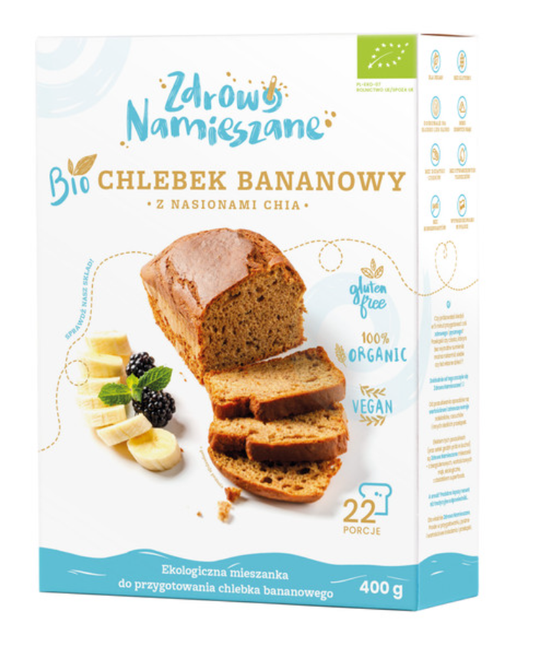 Mieszanka Na Chlebek Bananowy z Nasionami Chia Bezglutenowa BIO (2 szt x 400 g)