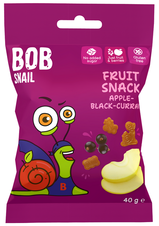 Żelki Jabłko - Czarna Porzeczka Bez Żelatyny Bezglutenowe (4 szt x 40 g)