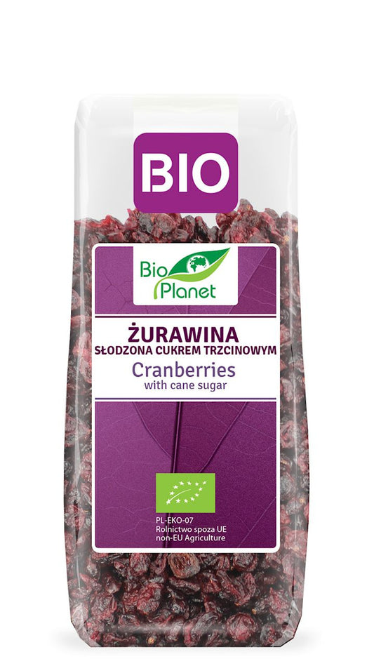 Żurawina Słodzona Cukrem Trzcinowym BIO (3 szt x 100 g)