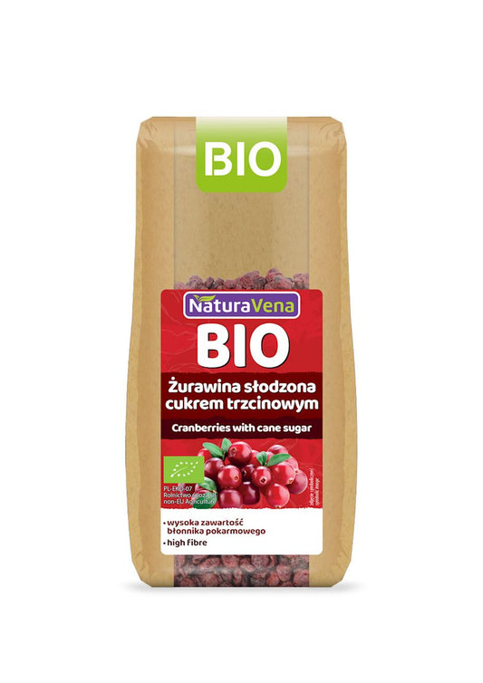 Żurawina Słodzona Cukrem Trzcinowym BIO (6 szt x 100 g)